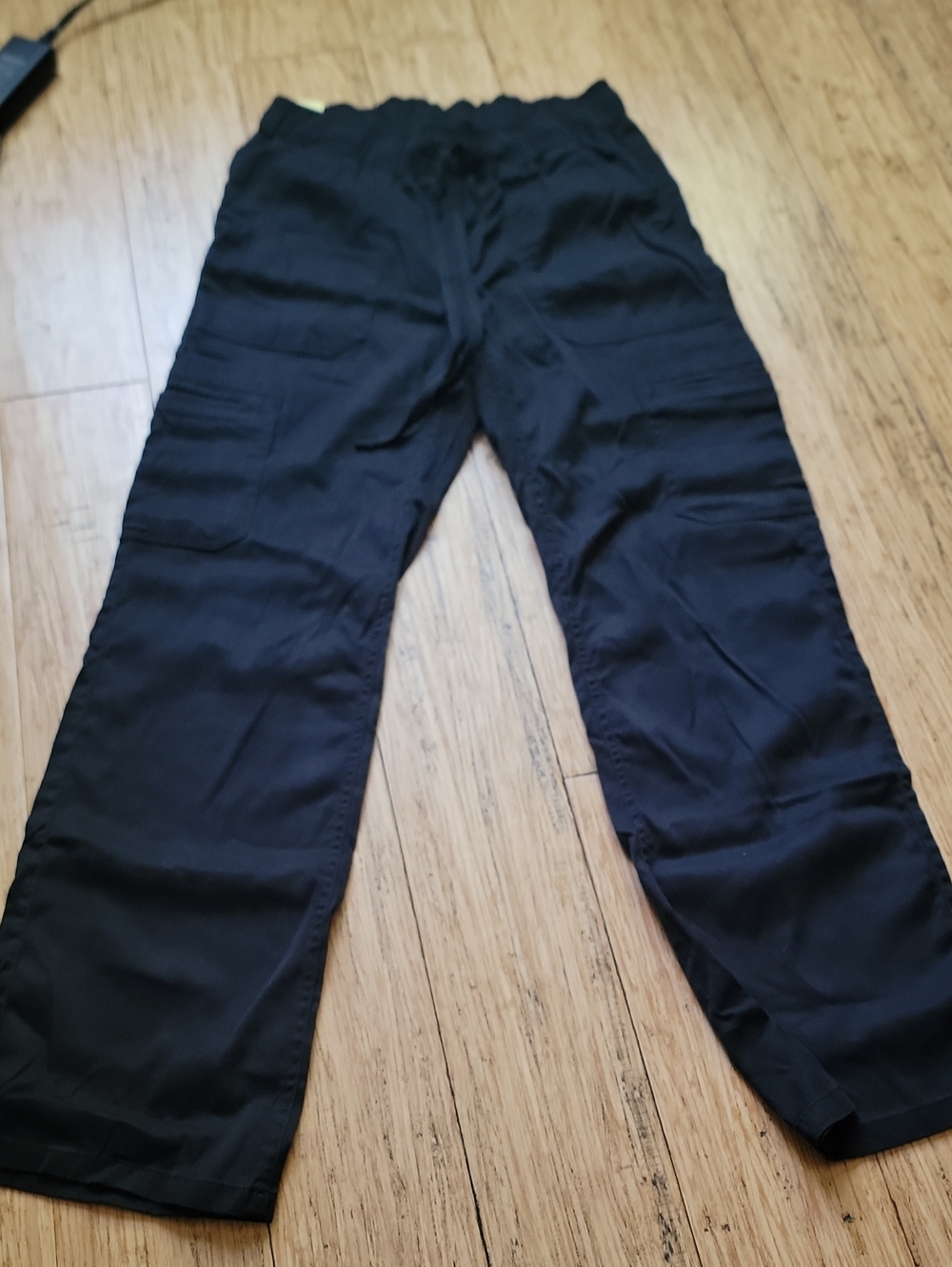 Buffalo David Bitton Black Men's Cargo Pants with Drawstring Waist